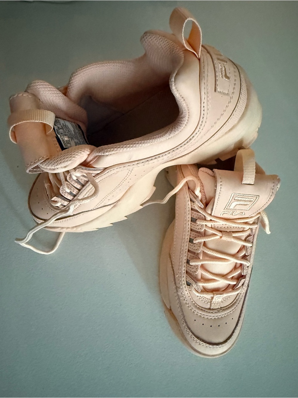 FILA Disruptor II Premium Peach Blush Chunky Sneakers Women’s 7.5